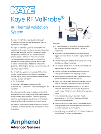 Thumbnail of document Data Sheet - RF ValProbe Loggers